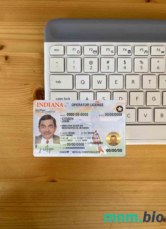 USA Indiana szablon licencji kierowcy w formacie PSD (2019 – obecnie) photolook